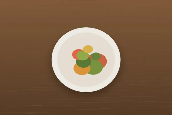 A food photograph of a plated dish on a table.